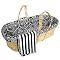 Tadpoles Black-and-White Damask Moses Basket Set