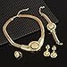 MOOCHI Gold Plated African Lion King Medal Jewelry Set Earring Bracelet Necklace Ring