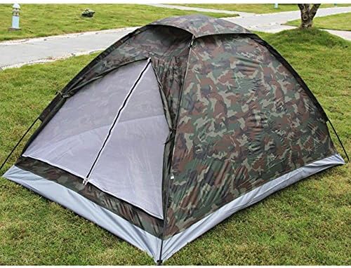 Portable Outdoor Camping Tent 2 Person Single Layer Waterproof Camouflage New