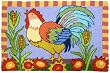Washable Country Rooster Mat