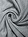Allegra K Men Long Sleeve Crew Neck Contrast Color Casual T-Shirts Light Gray L