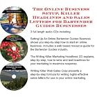 The Online Business Setup, Killer Headlines, Sales Letters for Bartender Guides Businesses by J Bowman J Orr