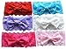 Qandsweet Baby Girl Soft Lace Hairbands with Hair Bow (6 Pack)