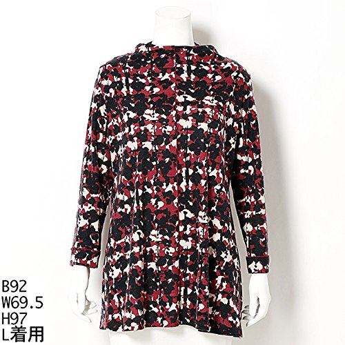 ピサーノ（PISANO） 全2色【大きいサイズ】【L・LL】ボトルネックが可愛い幾何プリントのチュニック