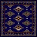 Prairie Star Rug- Sapphire(7'7" Square)
