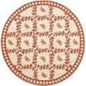 Safavieh Bumble Bee Wool Hook Rug - Ivory/ Rose (3' Round)