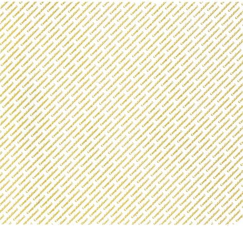 Congratulations Gold Cocoa Butter Chocolate Transfer Sheet by GSA