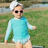Ruffle Butts ラッフルバッツ Ruffled Swimwear アクアストライプポルカ 水着 キッズ ネコポス発送 [並行輸入品]