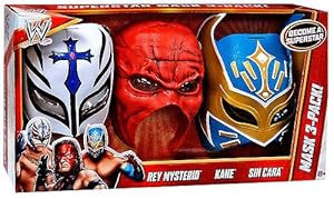 Mattel WWE Wrestling Superstar Mask 3-Pack Rey Mysterio, Kane & Sin Cara