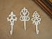 Shabby Cottage Chic Cast Iron Wall Hooks (set of 3)