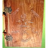 Wooden Hand Carved Book of Shadows