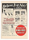 1941 Ripley`s Believe It or Not Macmillan Motor Oil Print Ad (22786)
