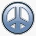 Blue Peace Sign Car Magnet