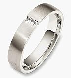 18 Karat White Gold 5mm Diamond Wedding Band Ring