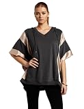 HKNB Heidi Klum for New Balance Womens Oversized Short Sleeve Hooded Poncho, Charcoal, Medium 614LvccyWfL. SL160 HKNB Heidi Klum for New Balance Womens Oversized Short Sleeve Hooded Poncho, Charcoal, Medium