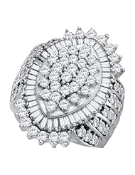 3.00CTW DIAMOND CLUSTER RING