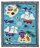 Pirates Woven Throw Blanket by Olive Kids Pirates Woven Throw Blanket by Olive Kids