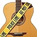 Amumu Police Line Guitar Strap Yellow Polyester Cotton for Acoustic, Electric and Bass Guitars with Strap Blocks & Headstock Strap Tie - 2