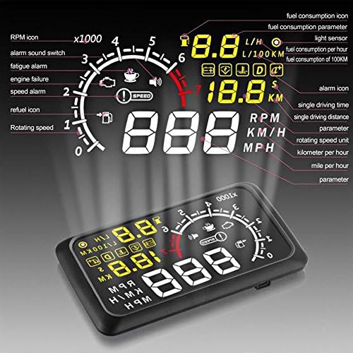 X3 5.5 inch Car OBD II Bluetooth HUD Head Up Display Projector Speed Warning System