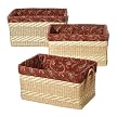 Burgundy Paisley Nesting Baskets - Set of 3