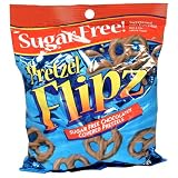 Flipz Sugar Free Chocolatey Covered Pretzels, 3-Ounce Bags (Pack of 12)