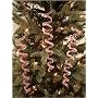 Set Of 18 Red & Clear Spiral Icicle 10" Christmas Ornaments #24611
