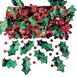 Christmas Decorations : Holly & Berry Table Confetti