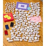 160-pc Rubber Stamp Kit for Scrapbooking, Greeting Cards and Crafts
