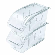 Akro-Mils 305A3 Insight Ultra-Clear Plastic Hanging and Stacking Storage Bin, 7-3/8-Inch Long by 4-1/8-Inch Wide by 3-1/4-Inch Wide , Case of 16