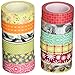 allydrew Washi Tapes Decorative Masking Tapes, Set of 12, ADSET11