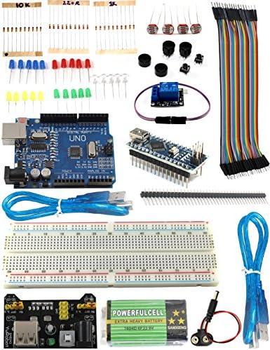 BJ Circuits Kits for Kids Ultimate Kit includes UNO R3 and Mini USB Nano for Arduino