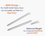 Sony Clie NR Series Stylograph - Stylus Replacement - 2 in 1 Stylus Upgrade (Metallic Silver)