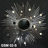 Retro Sun Sunburst Wall Mirror with Contemporary Circles