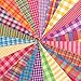 40 Bright Charm Pack, 6 inch Precut Cotton Homespun Fabric Squares by JCS