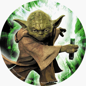  Star Wars - Yoda with Light Saber - Sticker / Decal
