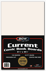 Current Comic Book Backing Boards (Qty= 1 pack of 100)