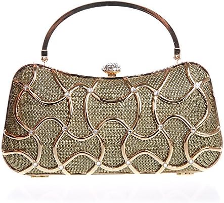 Minitoo MM146 Womens Fashion Collection Handmade Gold Satin Leopard Clutch Handbags Evening Party Bags