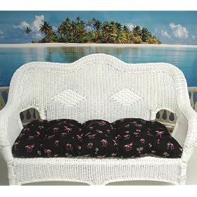 3-Piece Wicker Furniture Cushion Set - Flamingo Print from Furniture Cushions