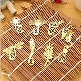 Metal Bookmark JoyTong Golden Hollow Mini Cute Creative Book Mark Nature Compositon Set of 8