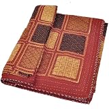 Day Bed Cover Cotton Bedspreads Cotton Block Printing Size Queen ~ ShalinIndia