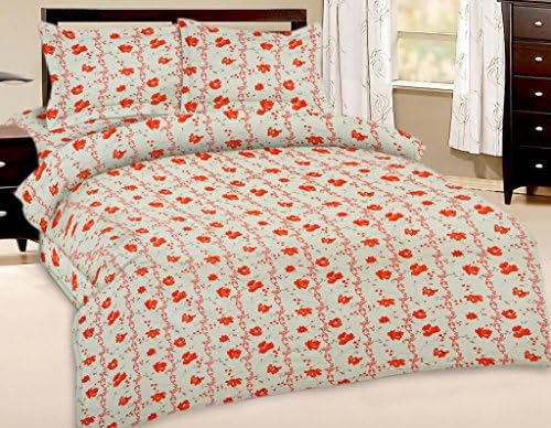 Urban style Satin Floral Double bedsheet With 2 pillow covers