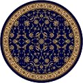 Isfahan Rug- Sapphire(7'7" Round)