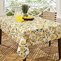 Lemon Tree Printed Fabric Tablecloth, 70-Inch RD