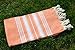 Dandelion - Basic Pattern - 100% Naturally-Dyed Cotton Turkish Towel Peshtemal - 71x39 Inches - Mango Orange