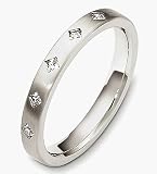 3mm 14 Karat White Gold Diamond Wedding Band Ring