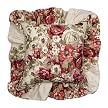 Sarah's Rose Square Pillow - Taupe
