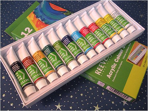 Reeves Acrylic Paints- Set of 12 Colors