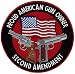 Proud American Gun Owner Second Amendment Embroidered Patch Large 1911 Revolver Handgun Version