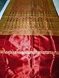 Brocade Designer Zari Sari, Bollywood Redgold Wedding Silk Sari Material
