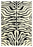 Safavieh SOH435A Soho Collection 2-Feet By 3-Feet Handmade New Zealand Wool Area Rug, Ivory and Black